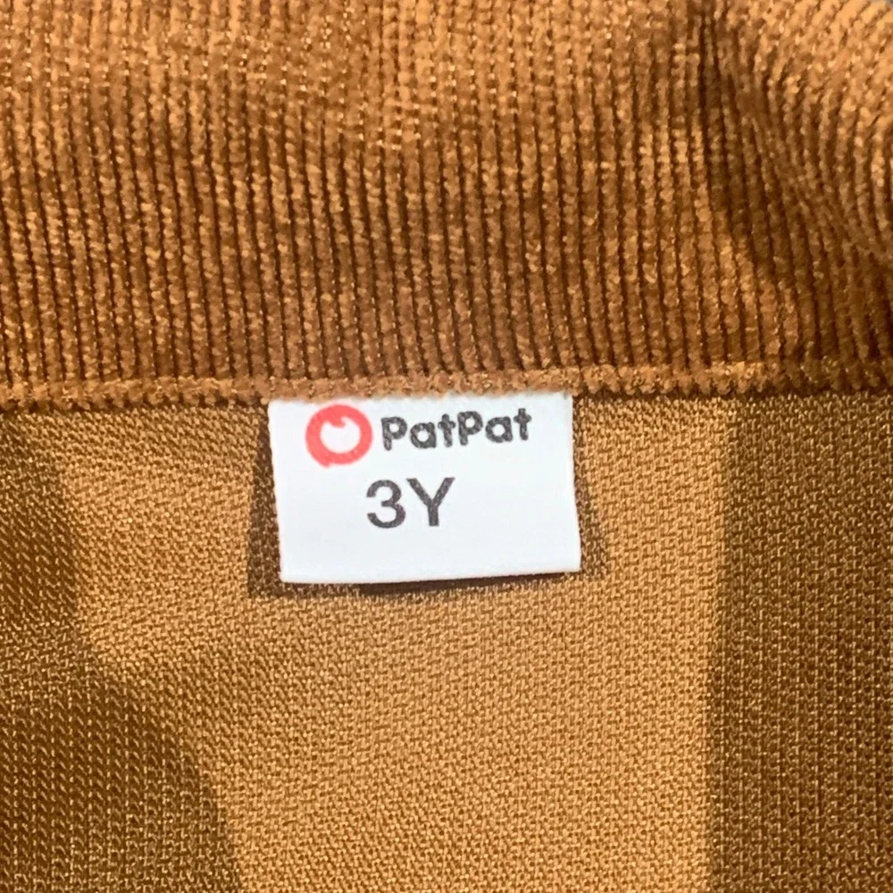 PatPat Kids Girls Brown Corduroy Cropped Jacket Size‎ 3Y